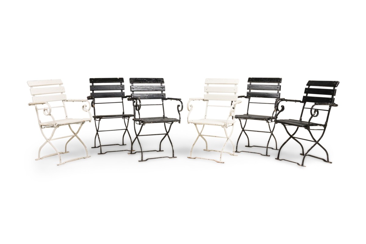 Outdoor iron folding chairs 1