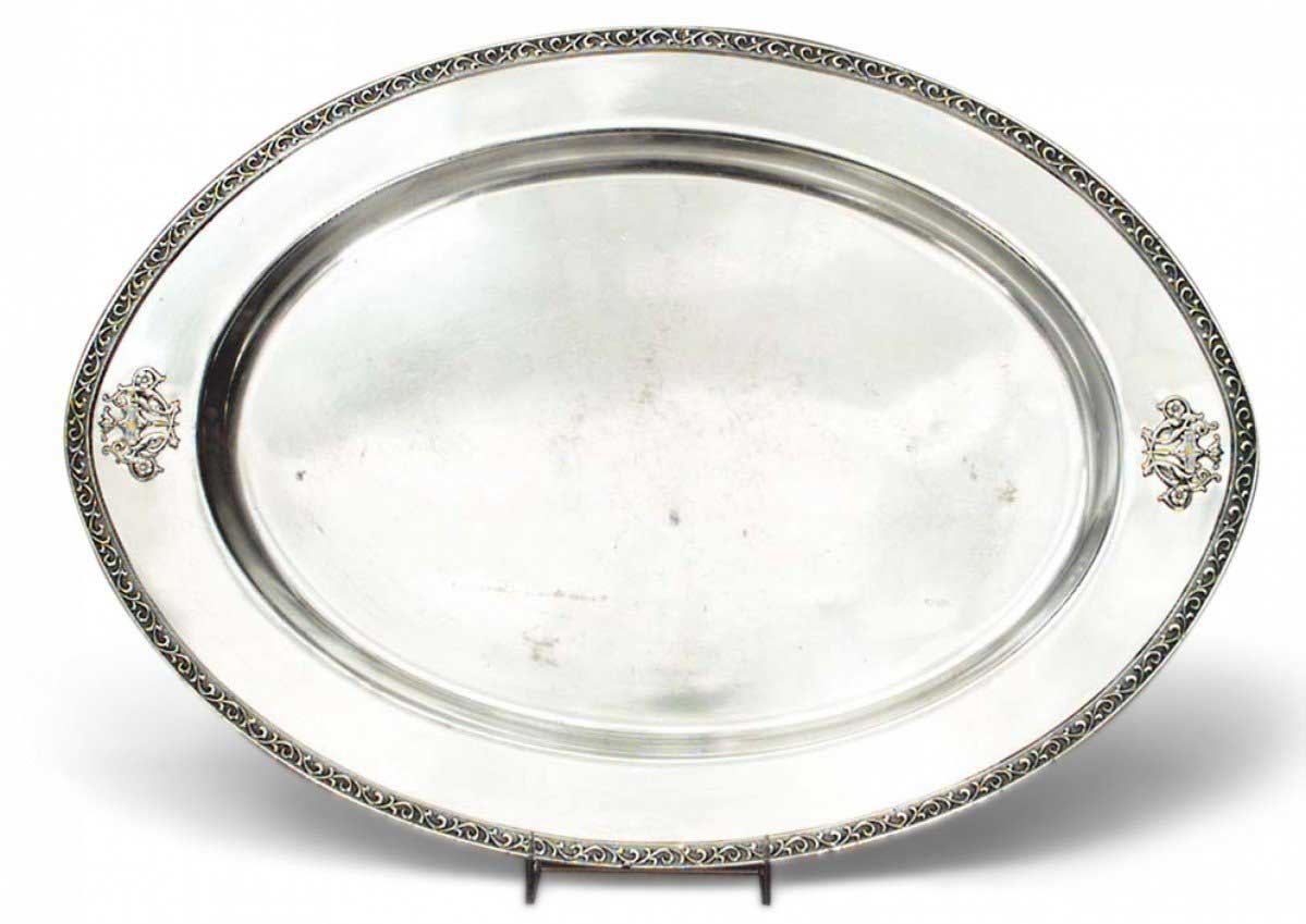 English victorian silver plate tray 4