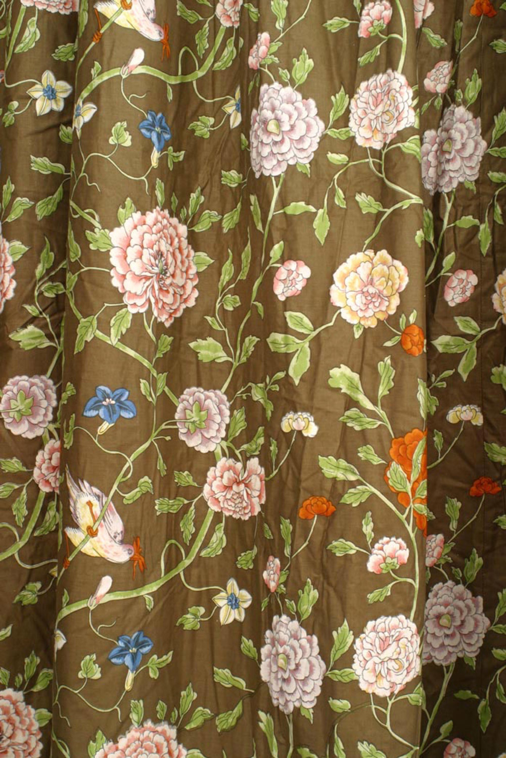 Cotton drapes with flowering drapes 1