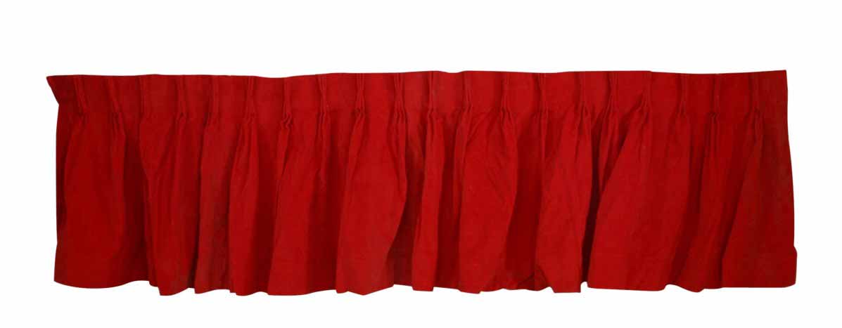 Crimson velvet valance