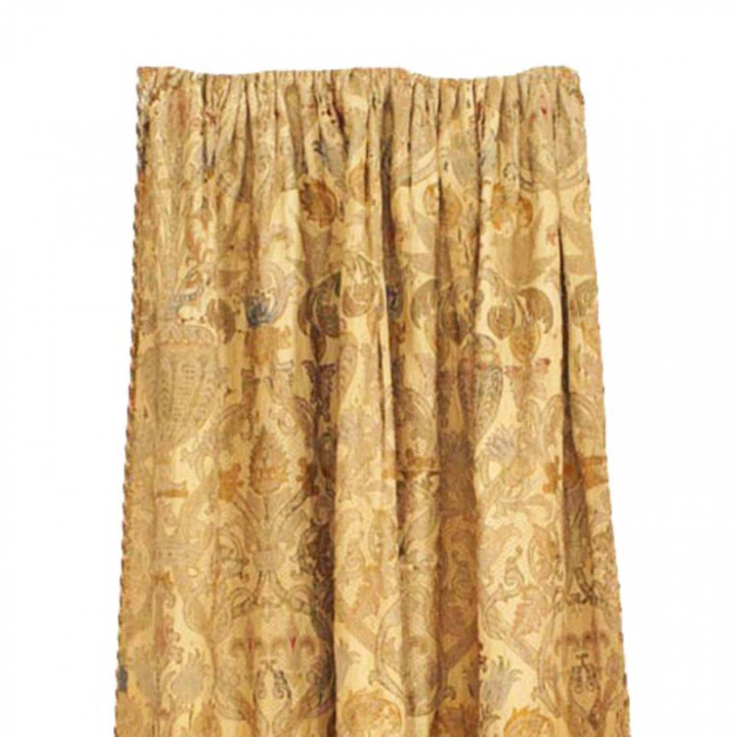 Silk and metallic thread drapes