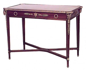 French louis xvi mahogany table desk 1