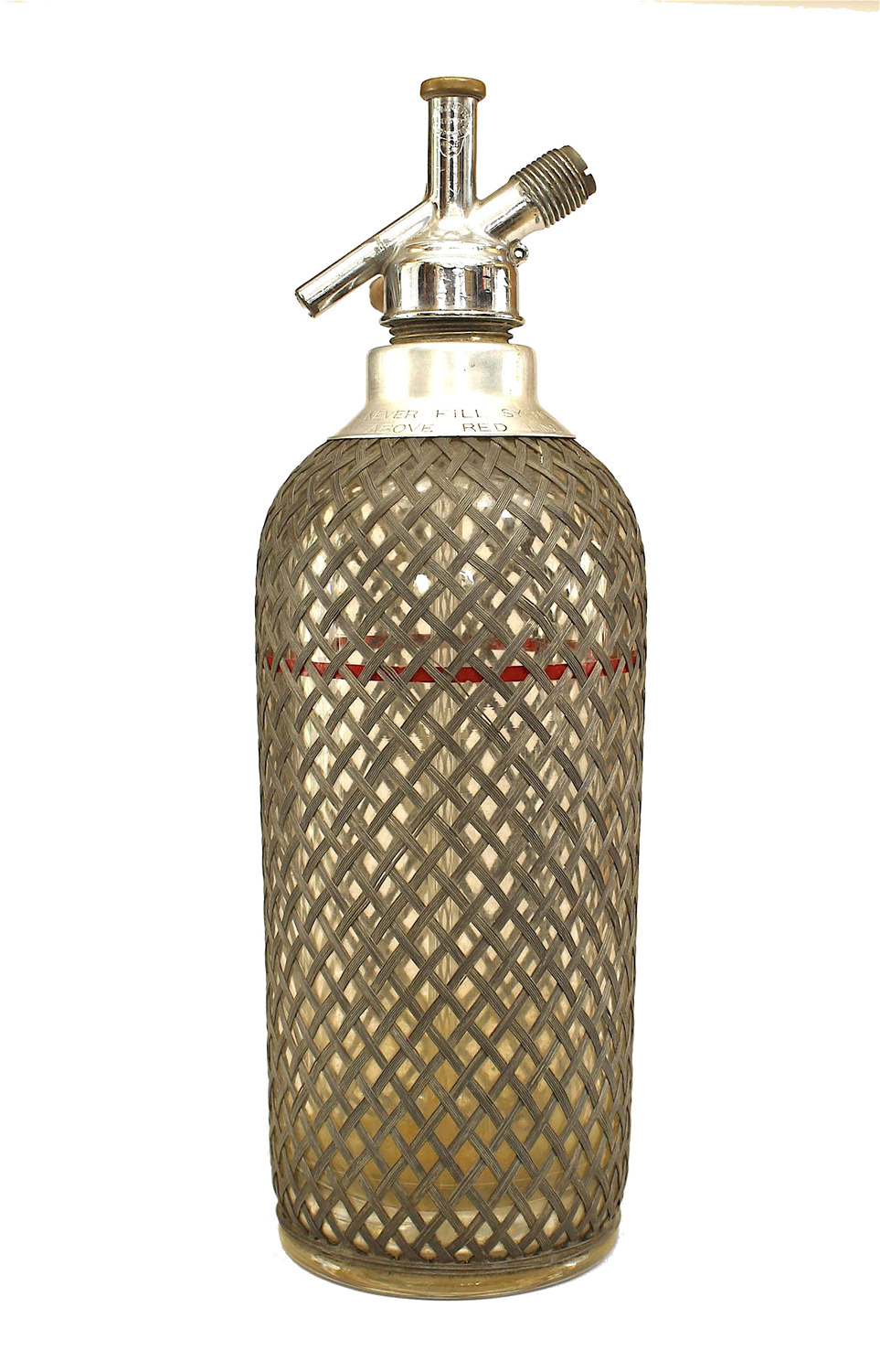 Art deco crystal syphon bottles