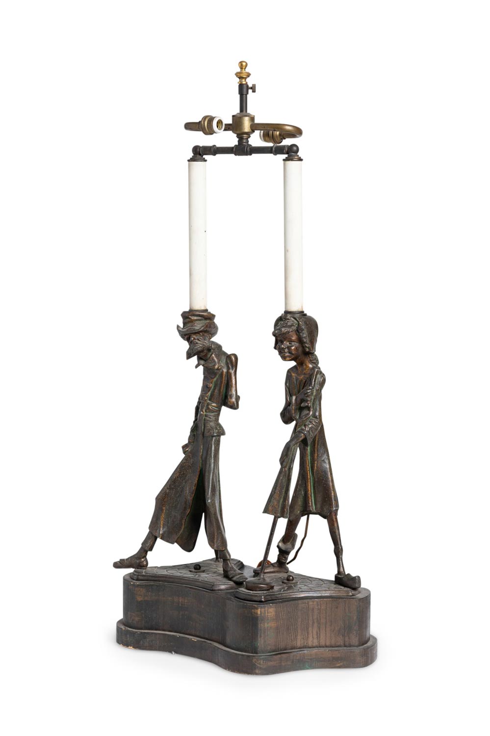 English victorian metal figural table lamp 1