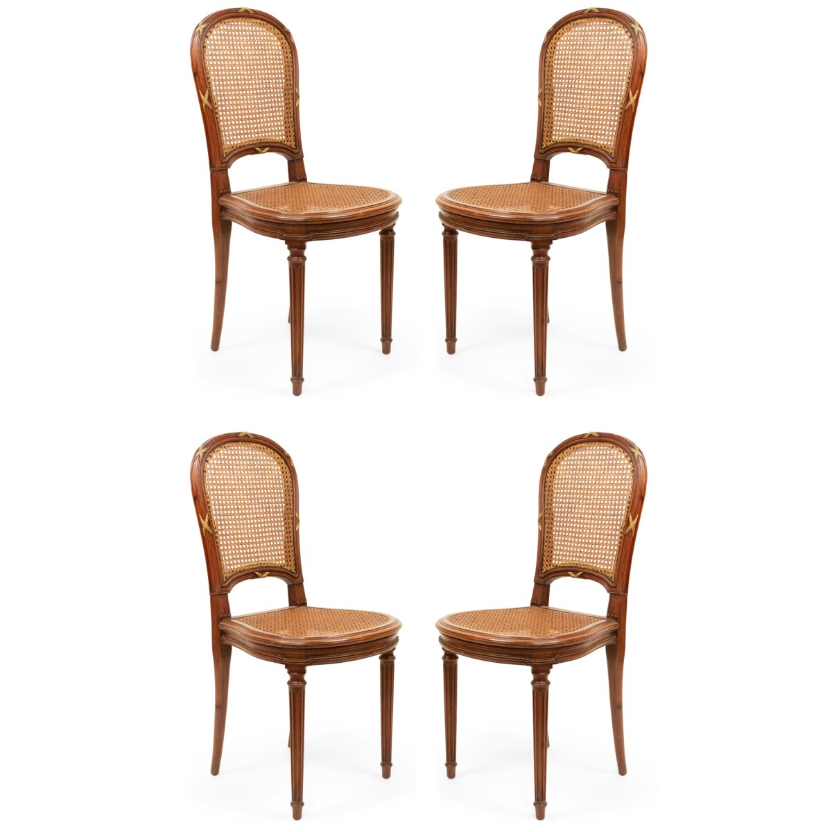 French louis xvi mahogany side chairs