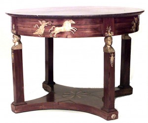 French empire marble top center table