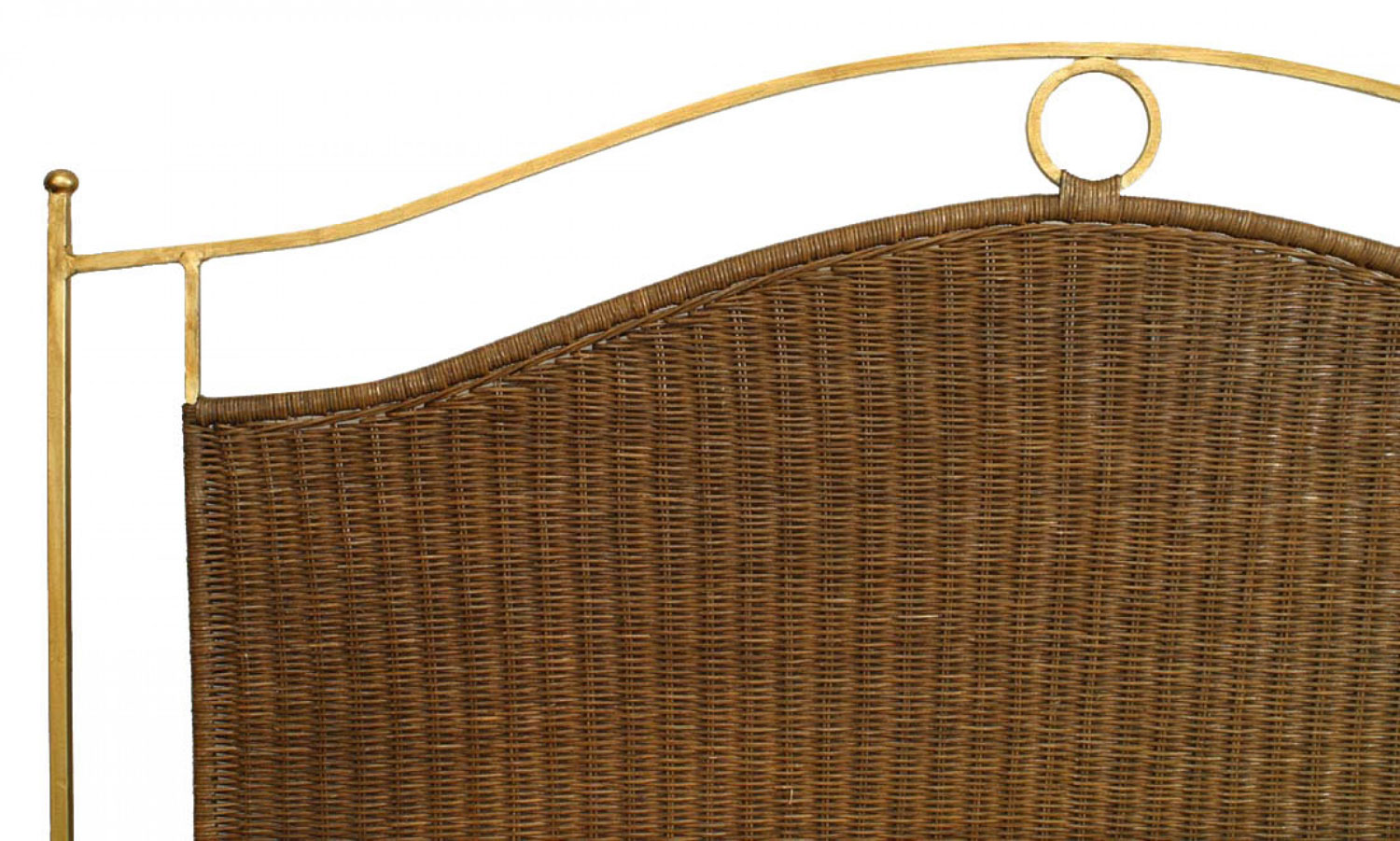 Contemporary wicker queen headboard