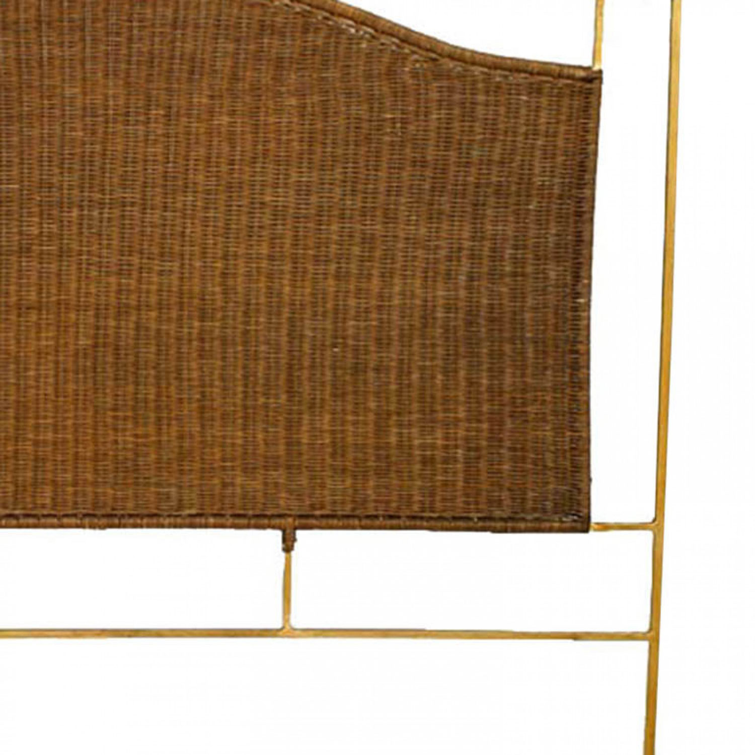 Contemporary wicker queen headboard