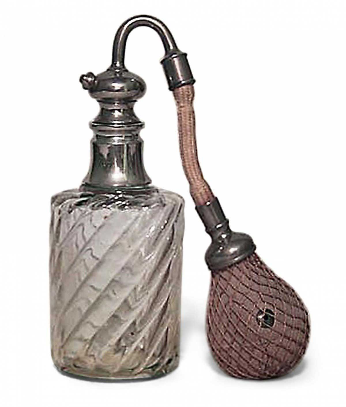 French victorian baccarat crystal perfume atomizer