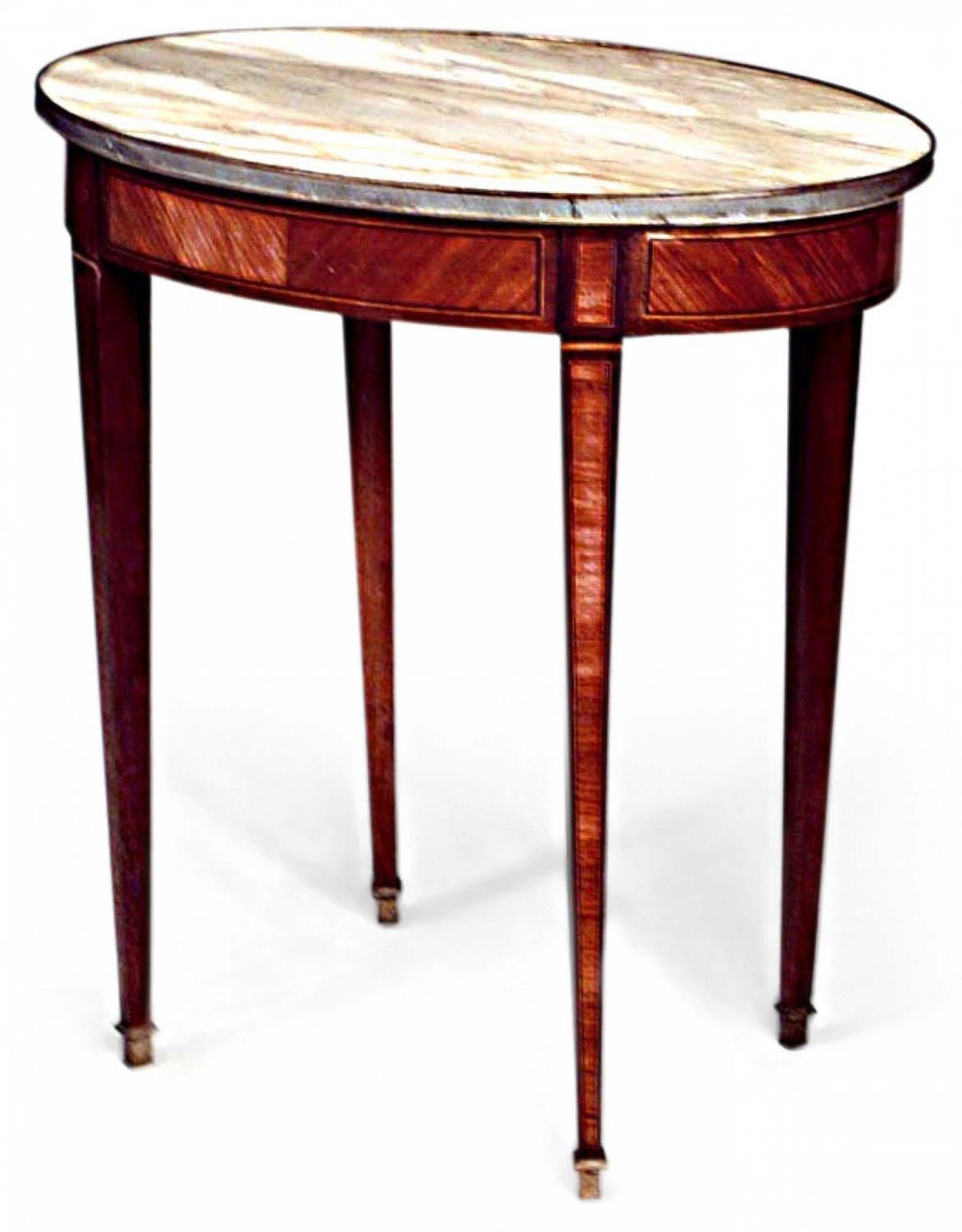French louis xvi kingwood and marble end table