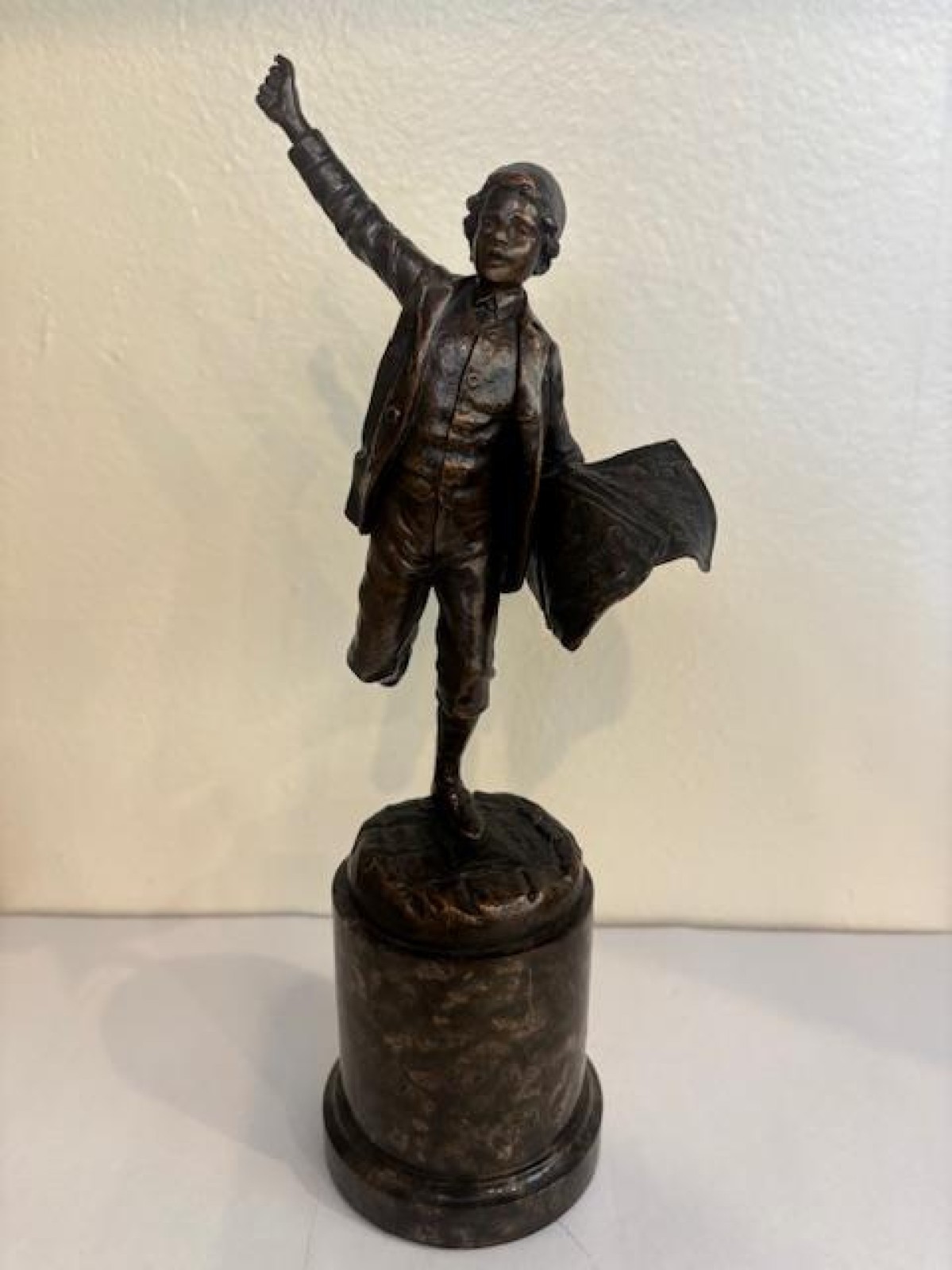 French victorian boy selling newspapers