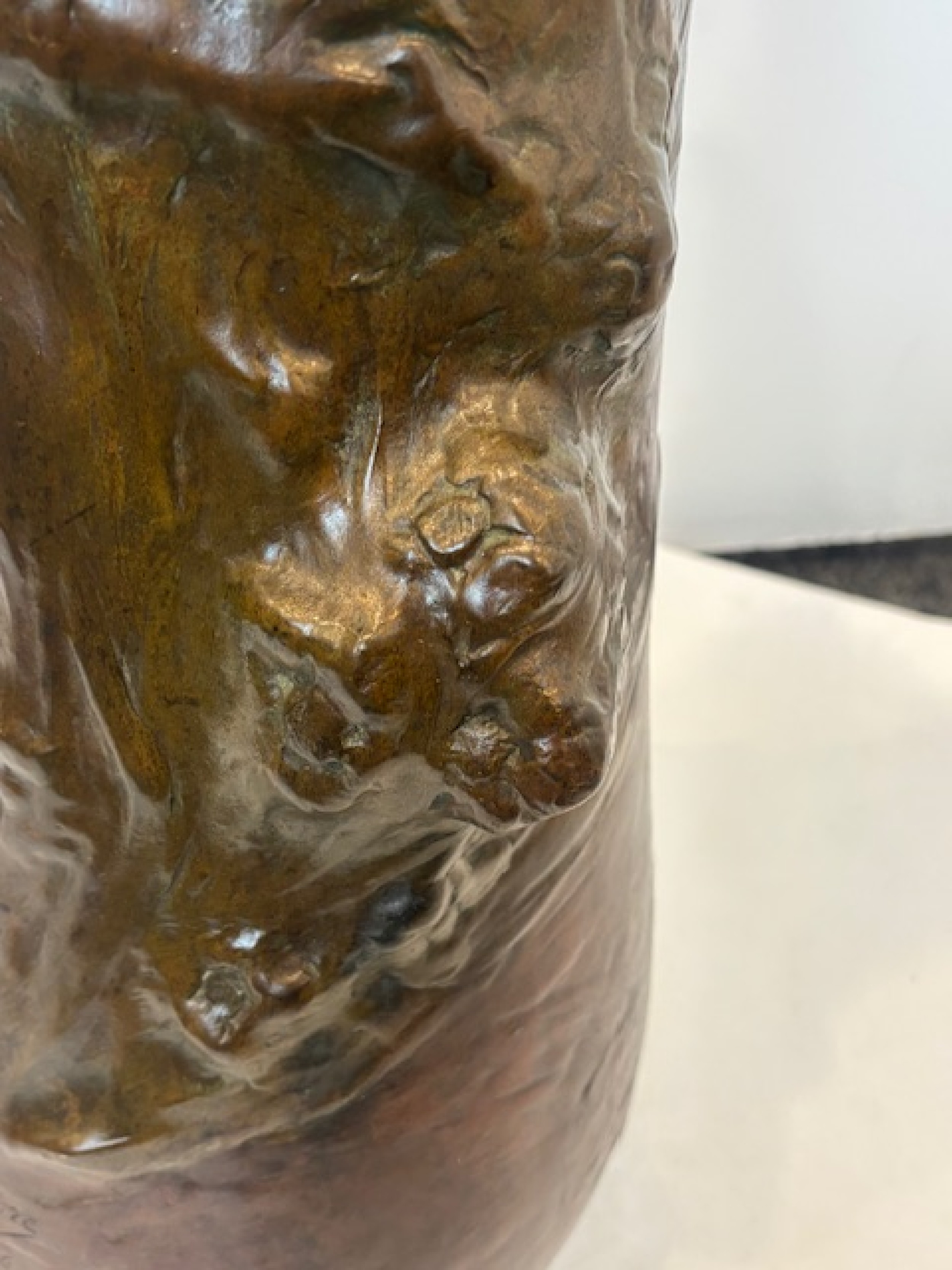 Art nouveau floor vase signed peyre