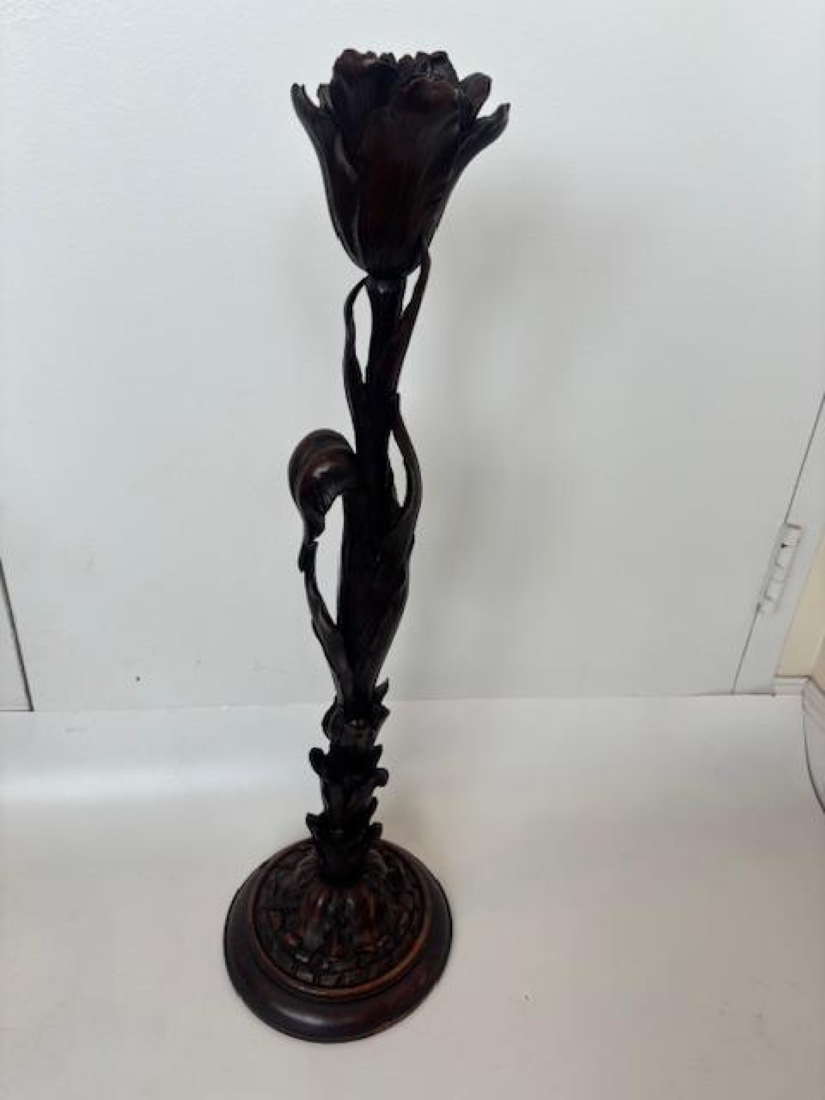 Art nouveau floor standing candlestick