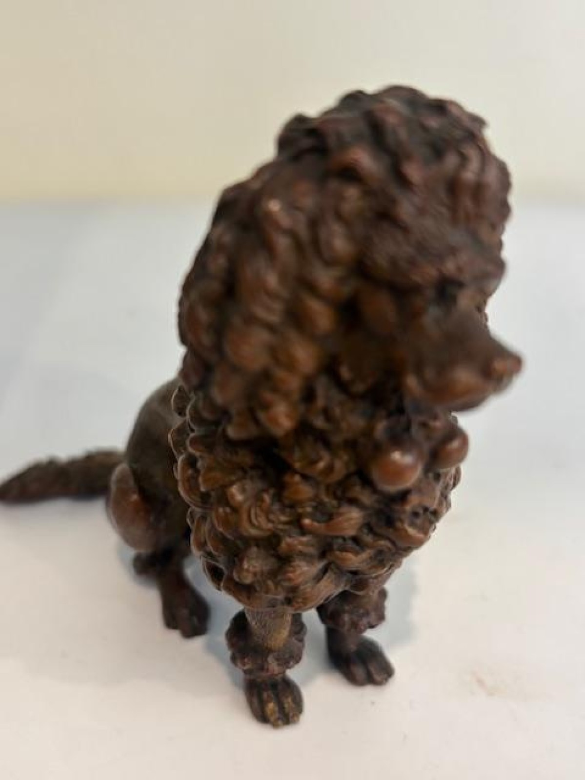 Frnech victorian small bronze french poodle