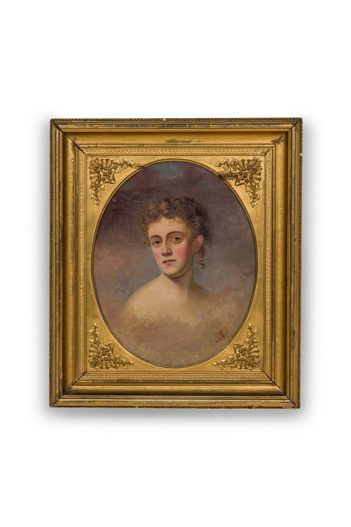 Portrait of 19th century young lady