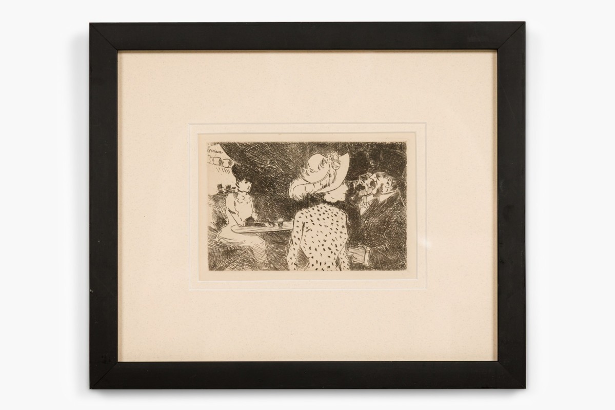 Forain lithograph le cafe