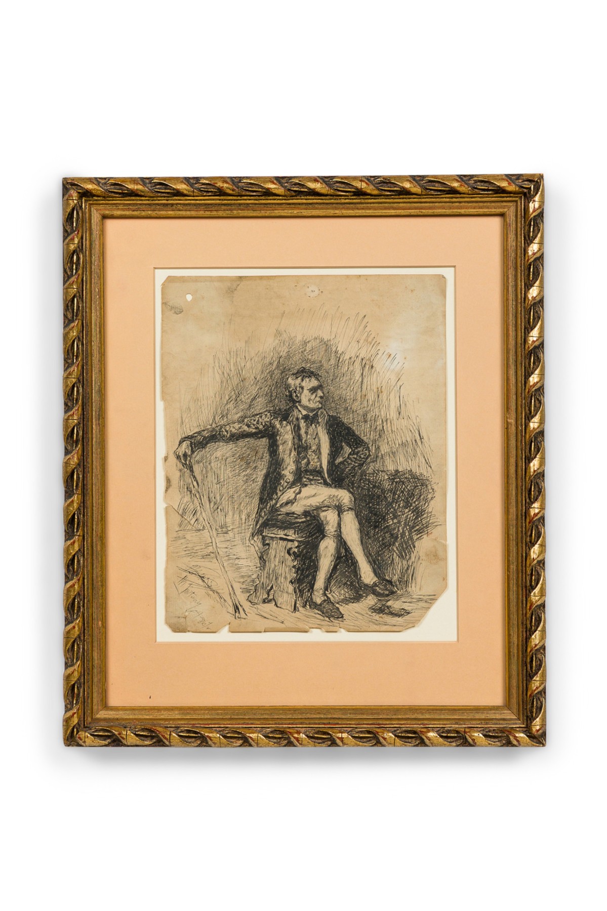 Fortuny portrail of a seated gentleman