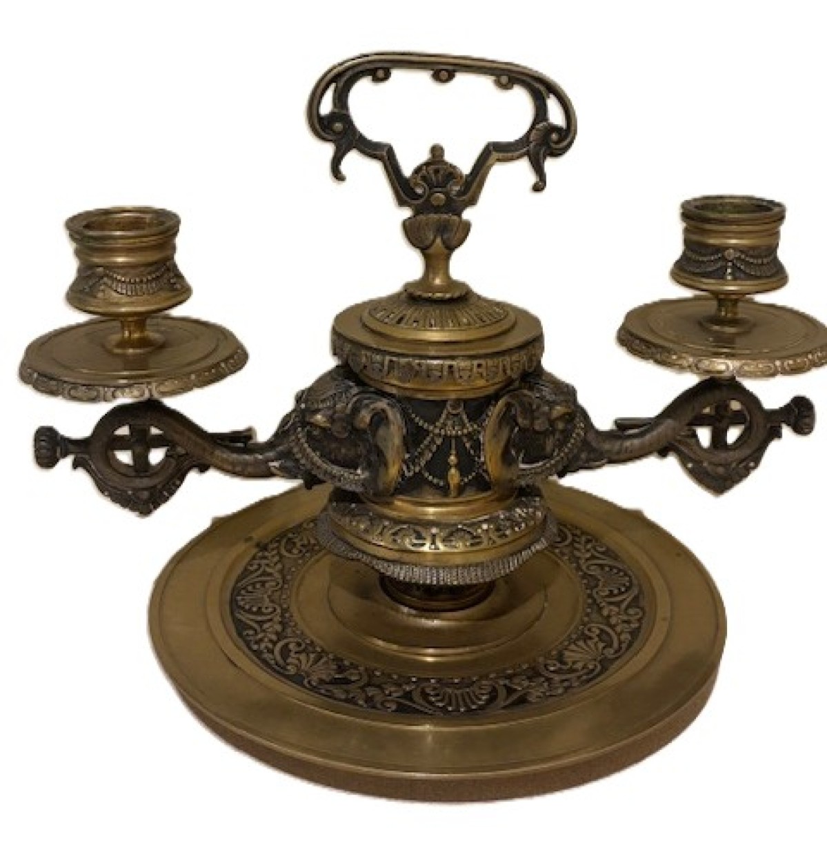 English regency elephant candlesticks