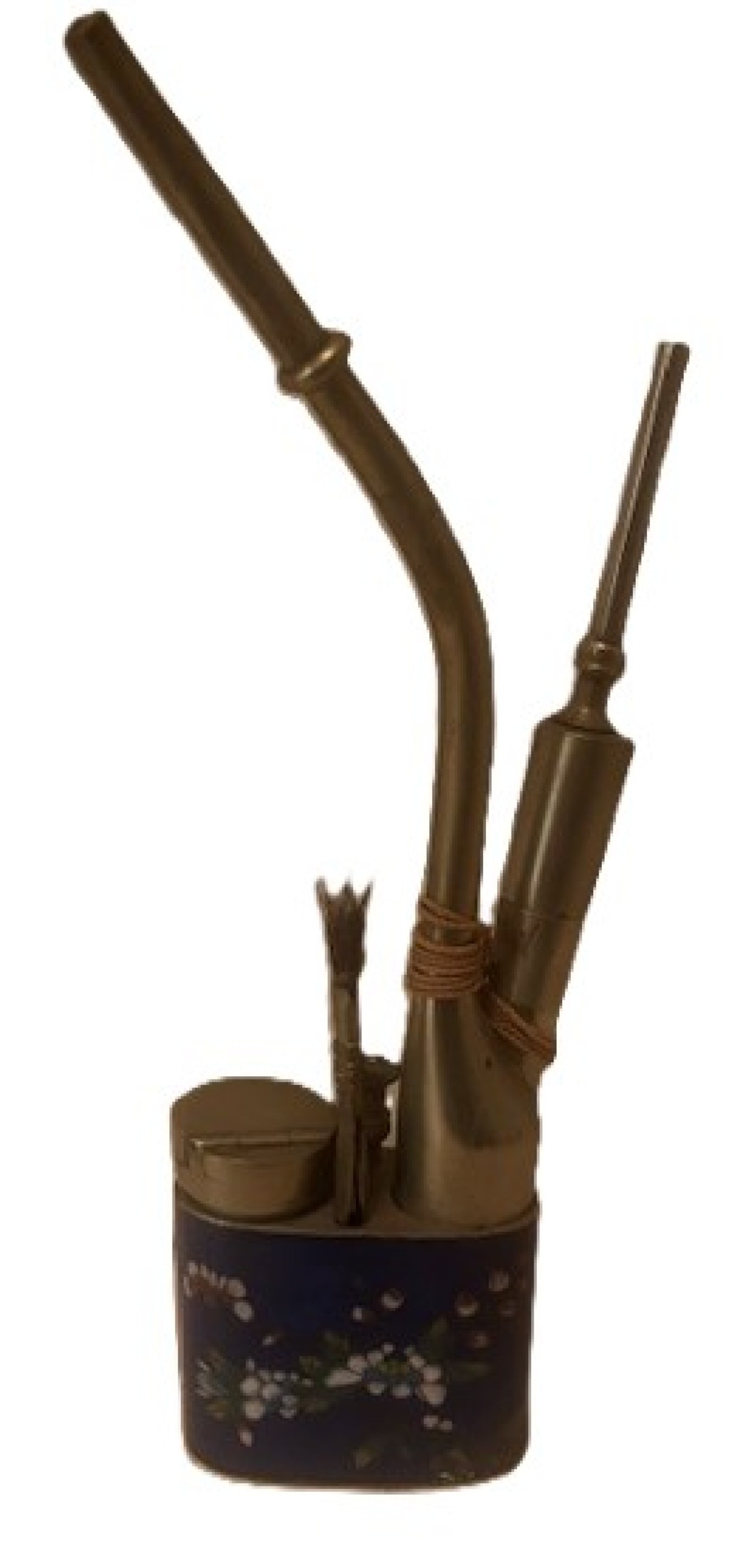 Chinese cloisonne opium pipe