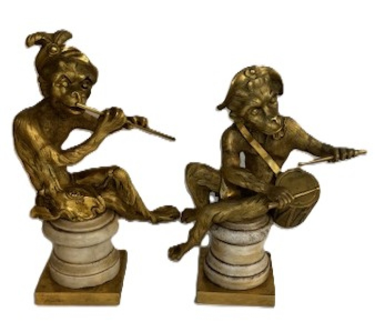 Figure statue small figure french louis xv gilt 028177