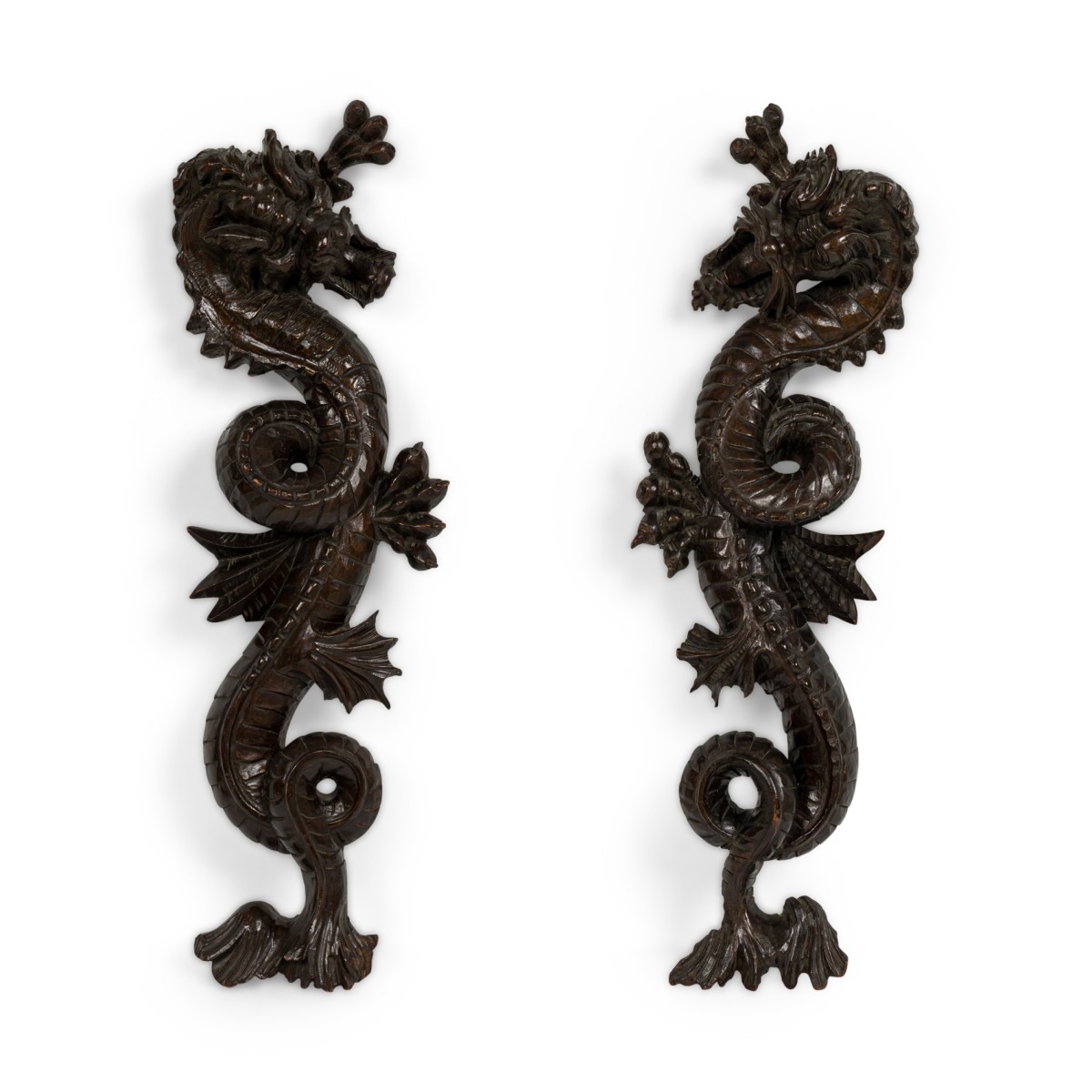 Dragon carved wall plaques