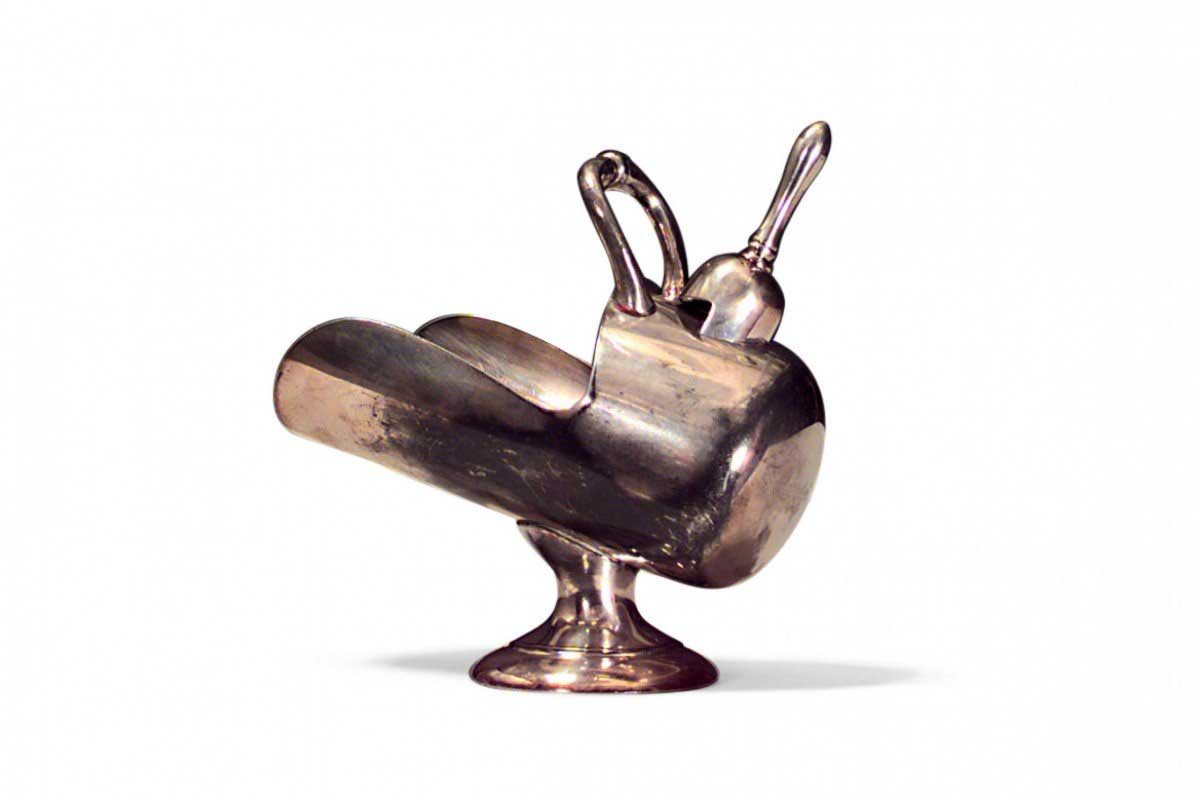 English victorian silver plate sugar scoop