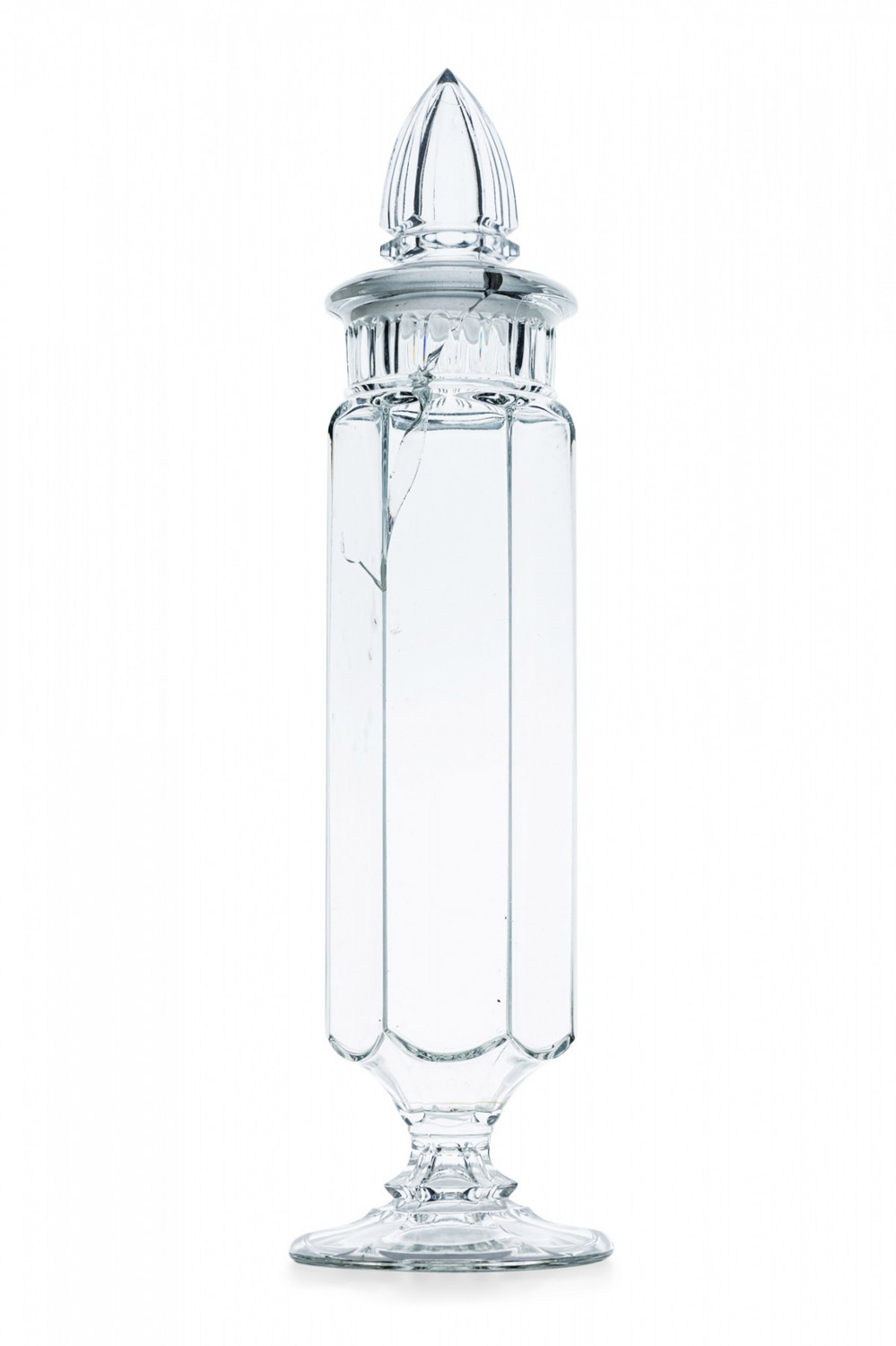 Large glass apothecary jar