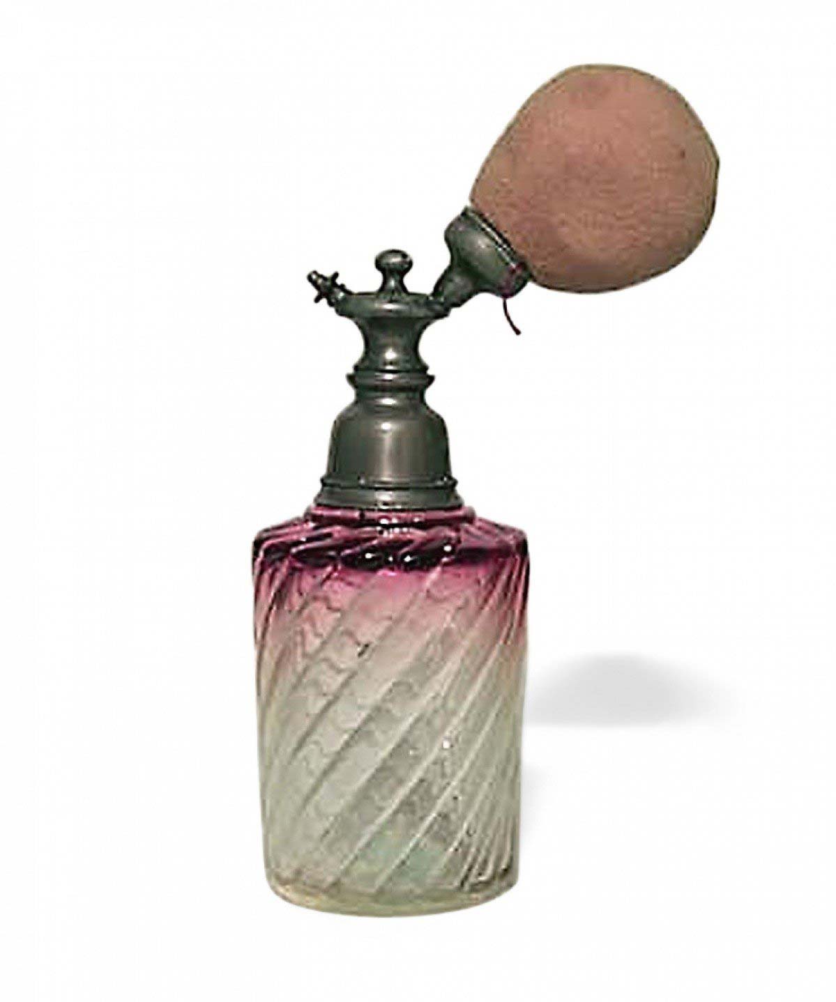 French victorian cranberry baccarat crystal perfume atomizer