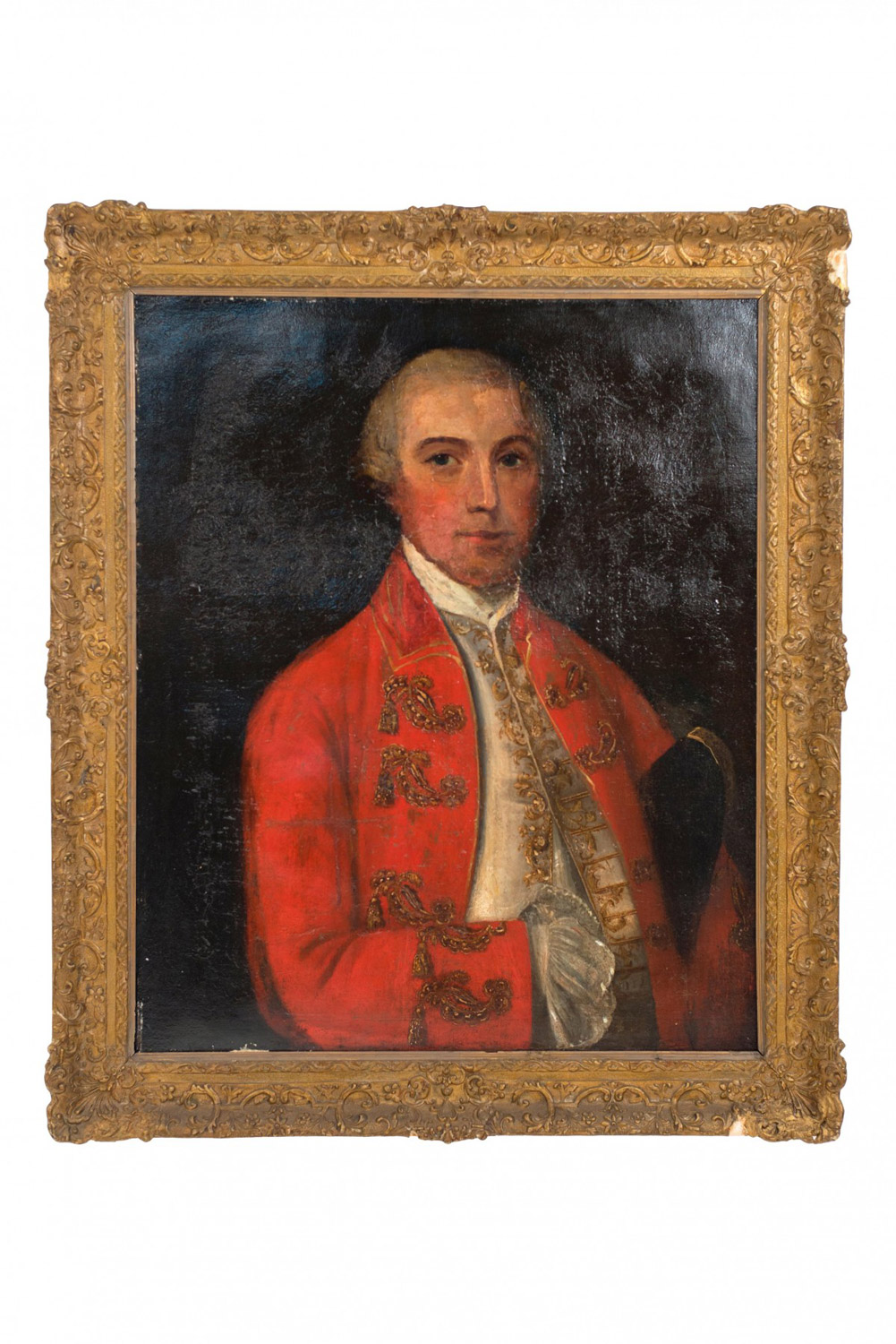 English georgian man in red coat portrait