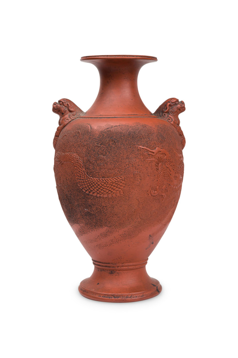 Chinese style foo dog terra cotta vase 1