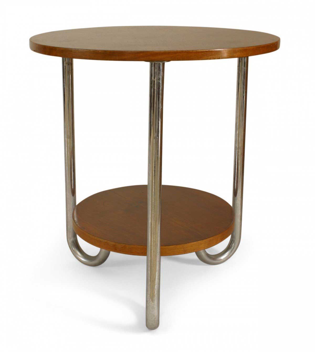 French art deco fruitwood end table