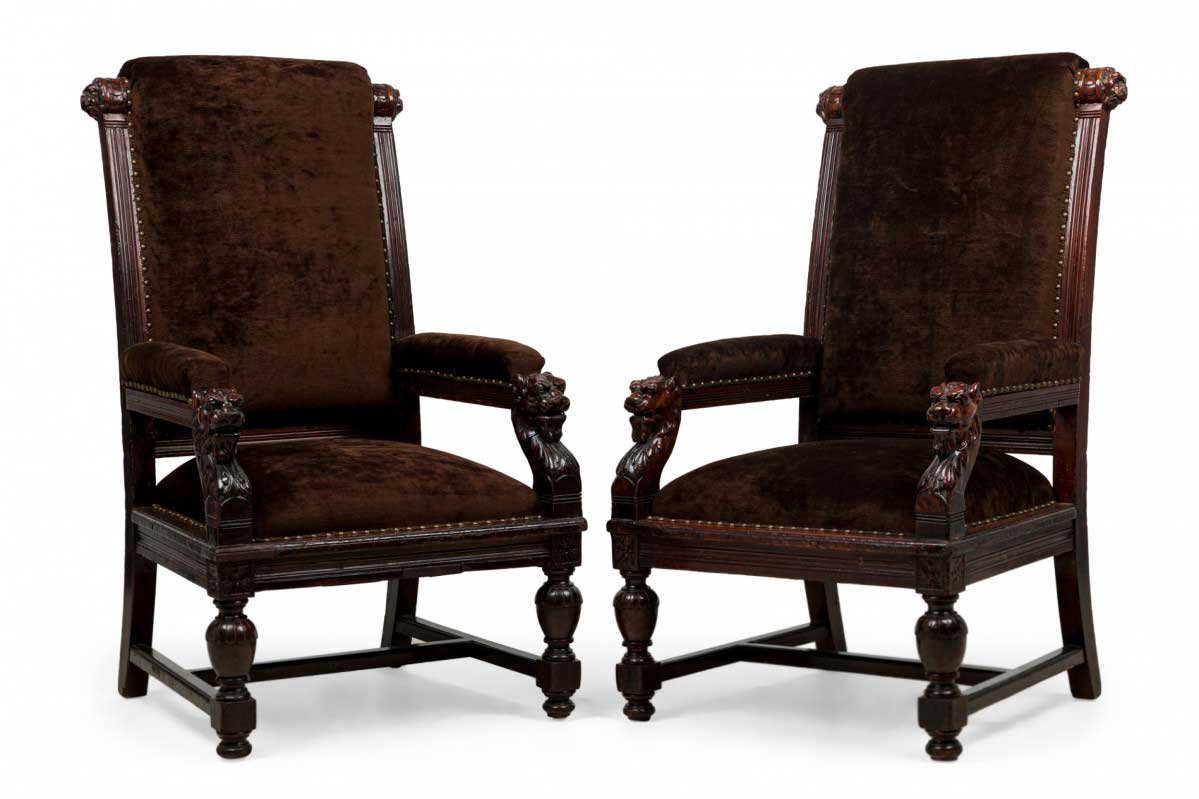 English victorian leather judges chairs 1