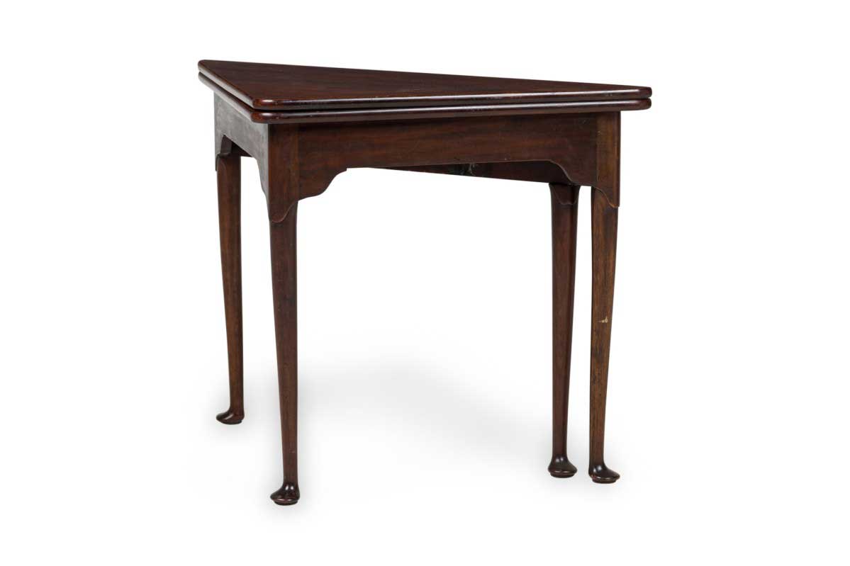 English georgian mahogany flip top console table