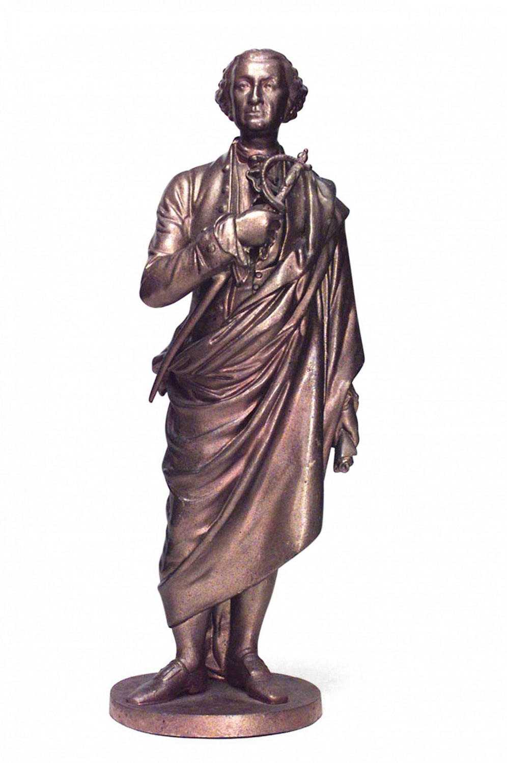 Gold painted george washington figure