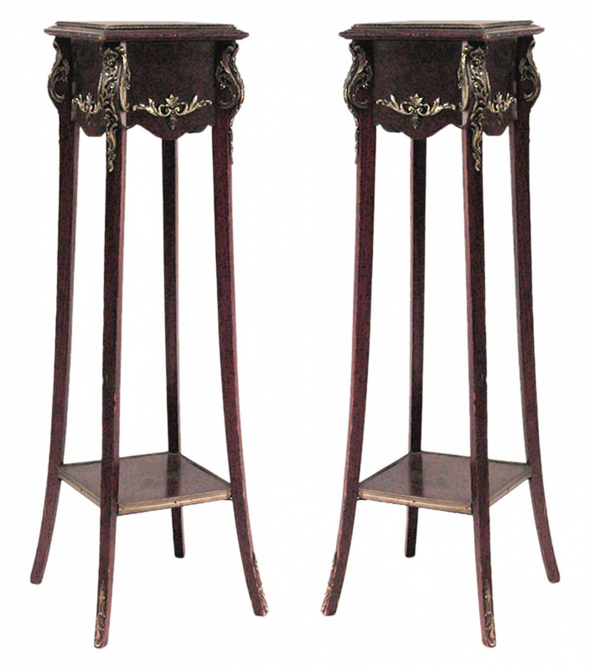 Pair of louis xv mahogany pedestals