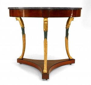 French empire mahogany and gilt center table