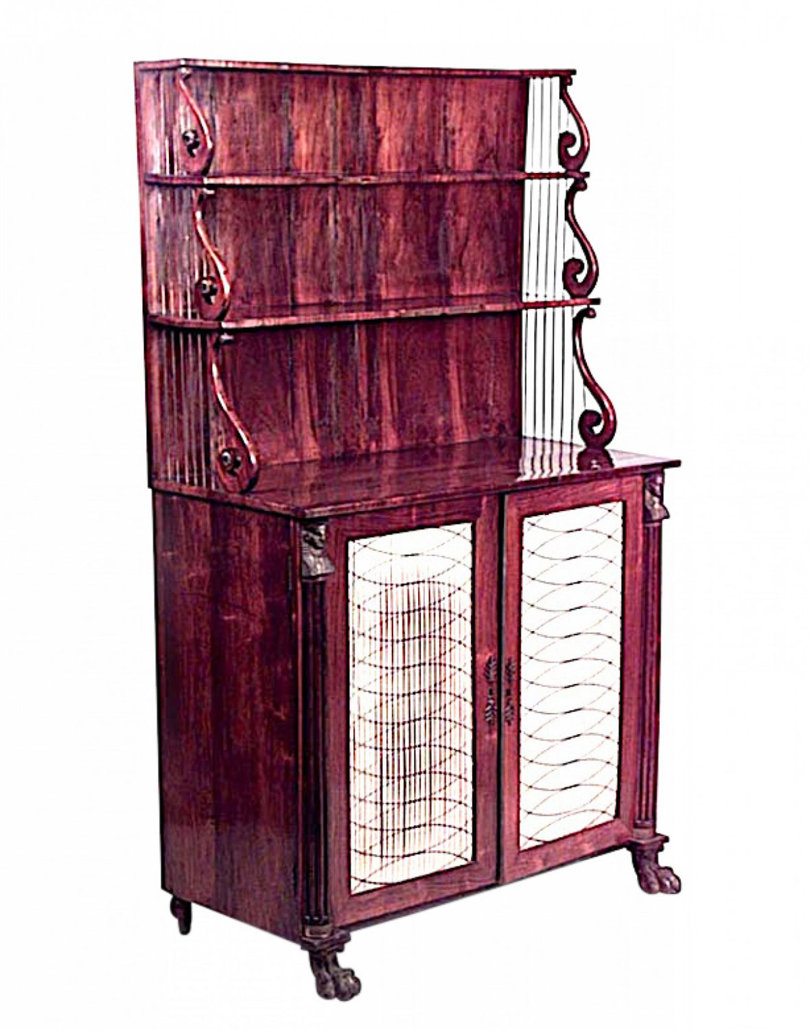 English regency rosewood chiffonier