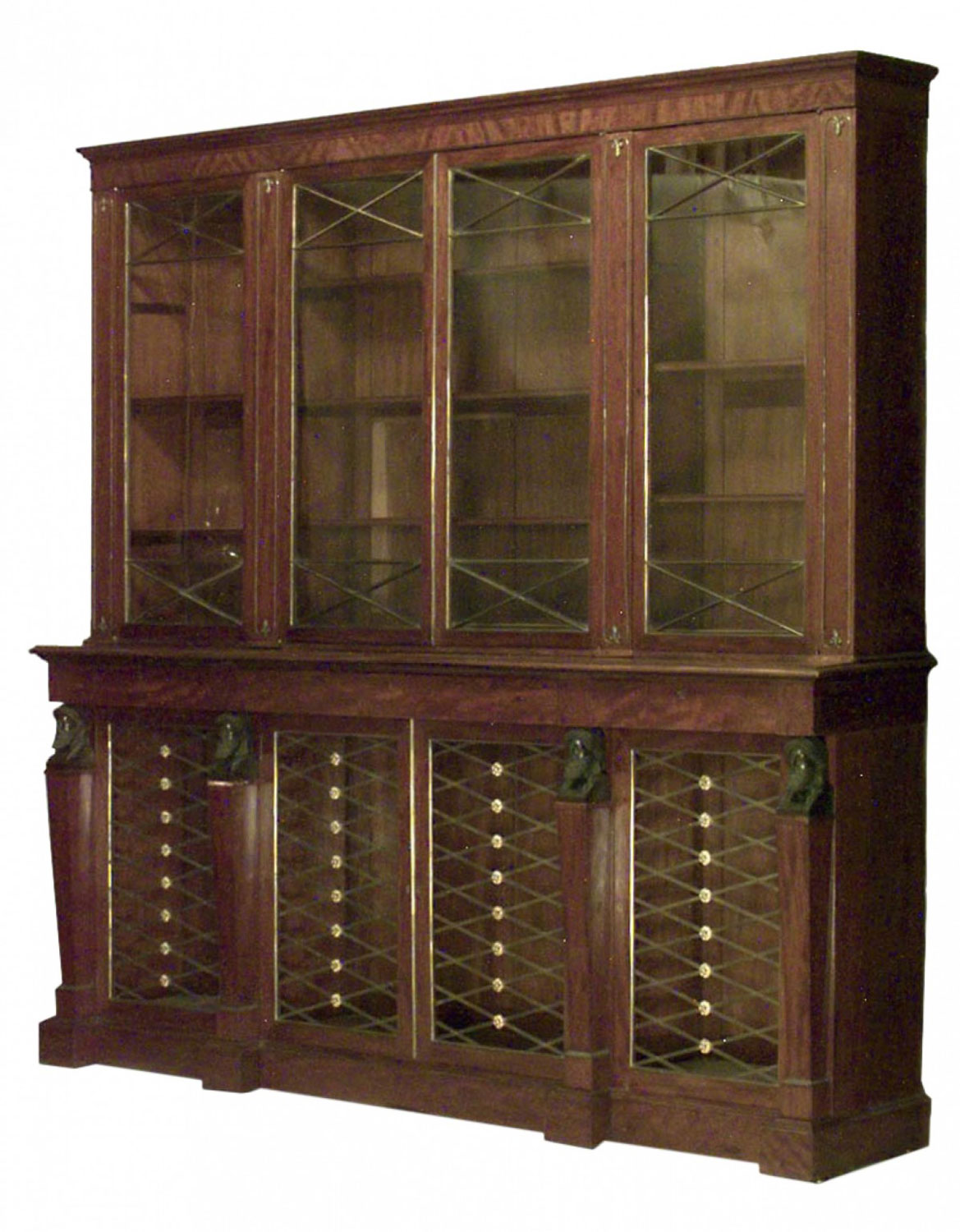 English regency mahogany bookcase