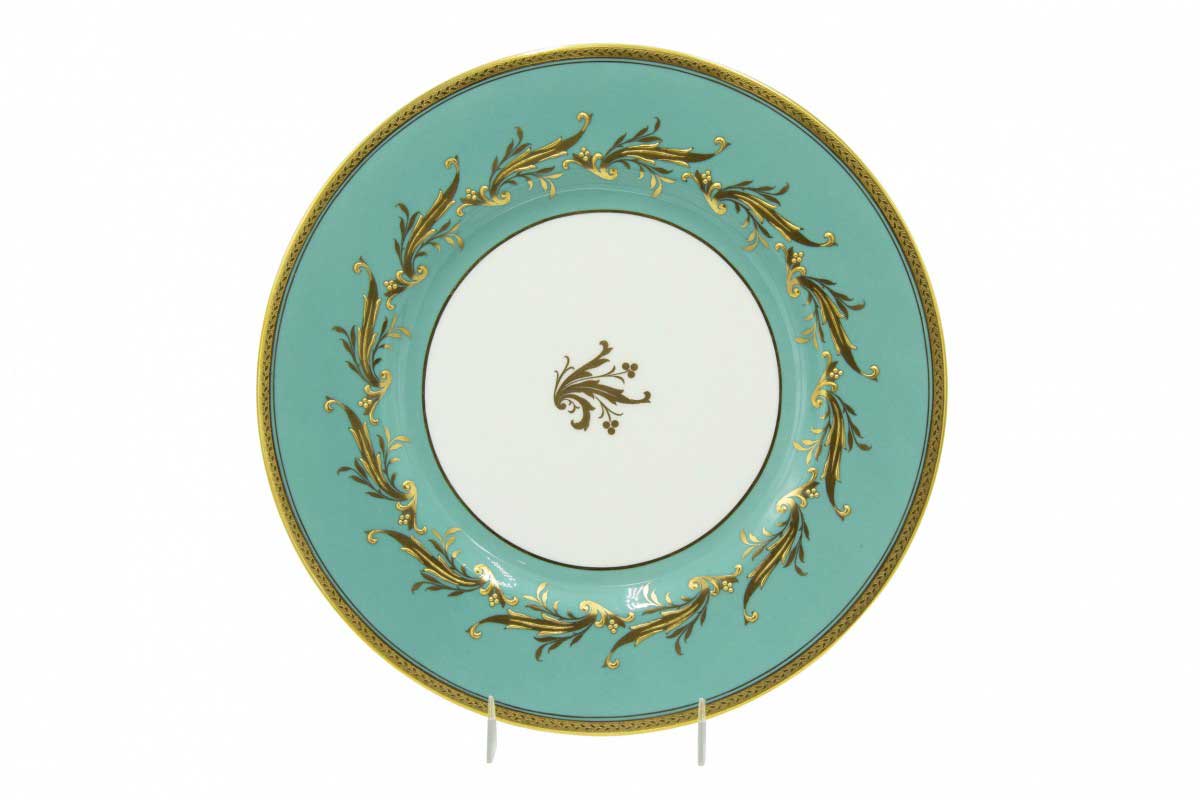 Set of 12 english victorian minton porcelain dinner plates