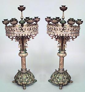 Accessories candelabra english gothic bronze 032375