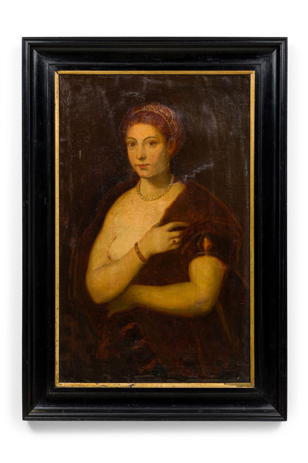Italian neo classic draped lady portrait 1