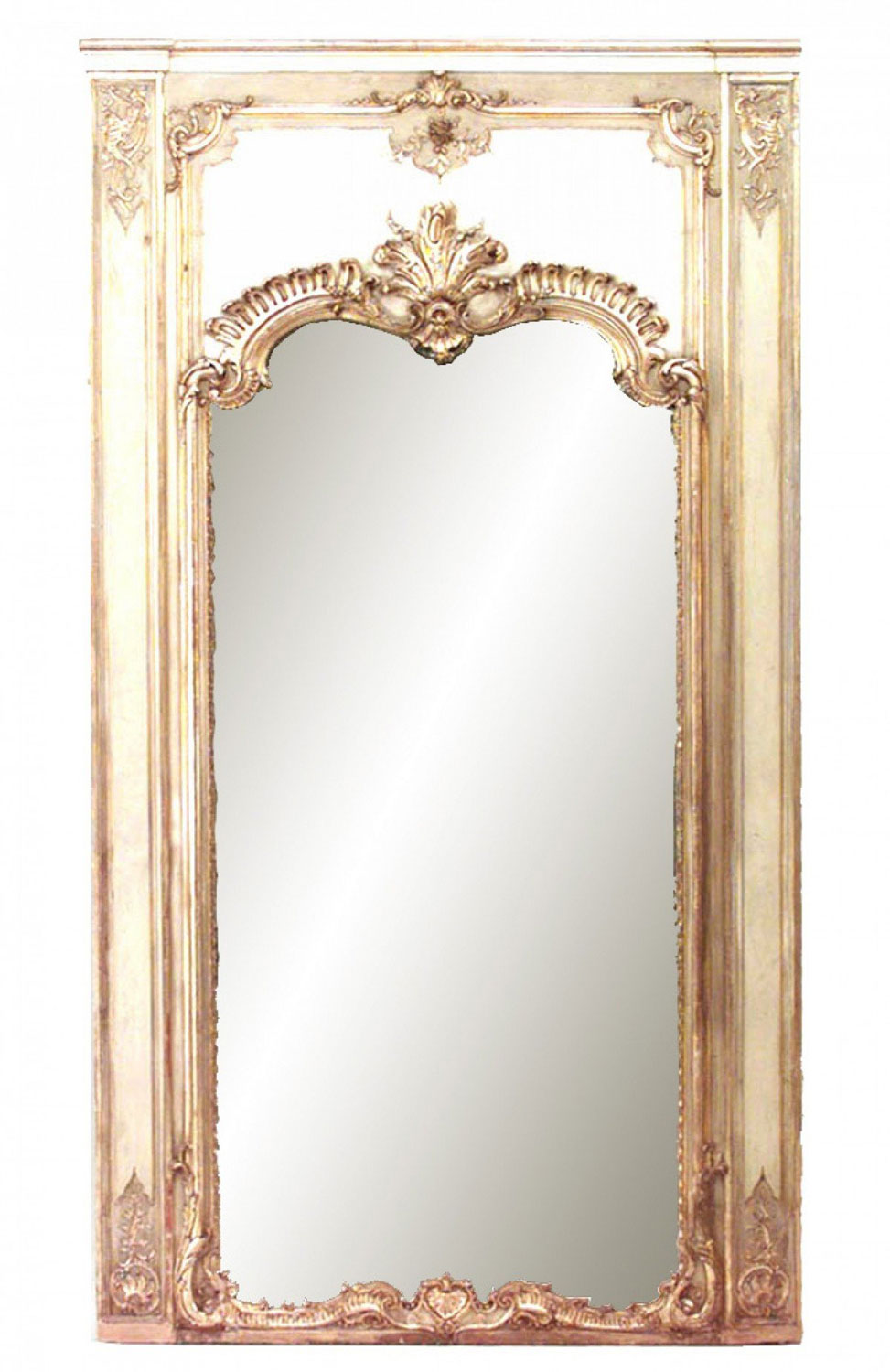 Louis xvi painted trumeau wall mirror 6
