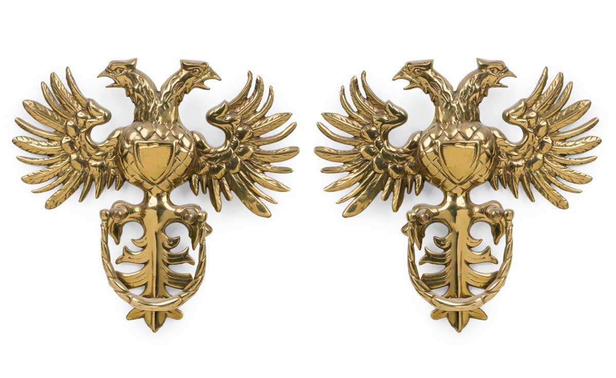 Continental austrian brass door knockers 1