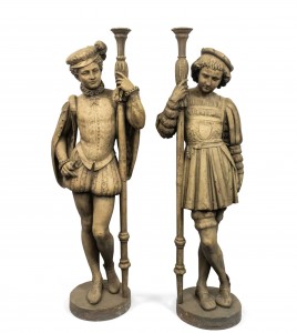 Italian renaissance iron page figures