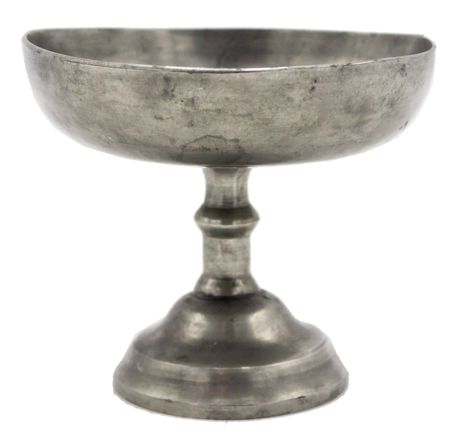 Pair of english renaissance pewter compotes 1