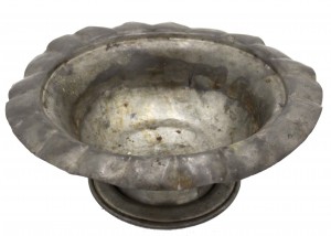 English renaissance pewter compote