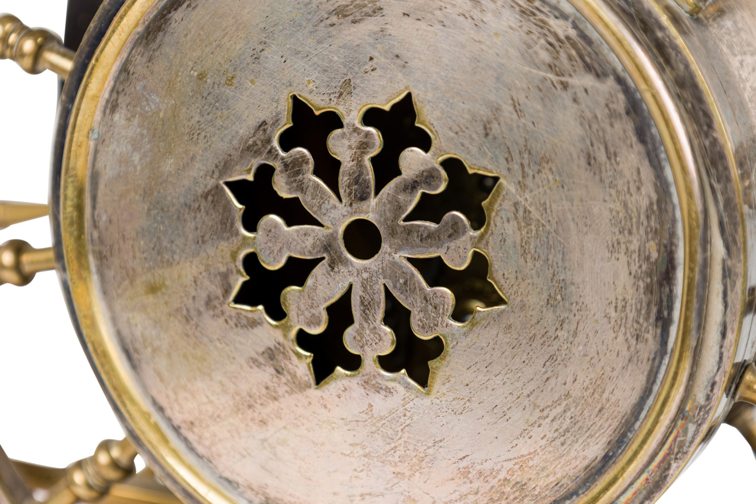 English victorian bronze ship wheel clock