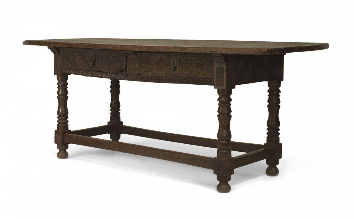 Spanish renaissance oak refectory table
