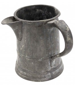 English renaissance style pewter pitcher 8