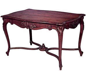 French louis xv walnut table desk 8